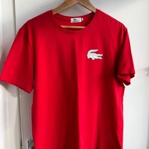 Lacoste Men's Red Short Sleeve Tee